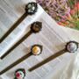 Hand Embroidered Flower On Metal Bookmark, thumbnail 4 of 12