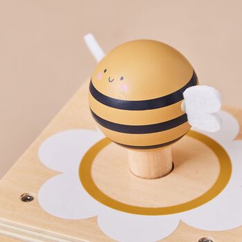 Wooden Bee Activity Cube Children’s Toy, 3 of 6
