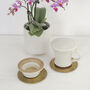 Elegant Hand Crafted Brass Coasters Set Of Four, thumbnail 3 of 6