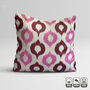 Pink Drops Hand Woven Ikat Cushion Covers, thumbnail 1 of 7