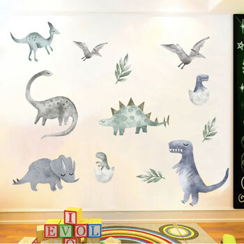 Friendly Roaring Dinosaurs Removable Wall Vinyl Stickers, 4 of 8