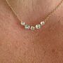 Diamond Small And Large Round Dangle Necklace, thumbnail 1 of 3