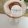 Personalised Rose Gold Hoop Design Edible Drink Toppers, thumbnail 4 of 4