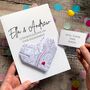 Personalised Map Engagement Congratulations Card, Origami Heart Card For A Special Couple Proposal Venue Location, thumbnail 1 of 5