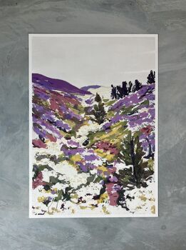 Lavender Hills Giclee Fine Art Print A3, 6 of 7