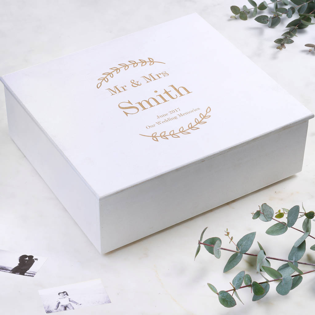 Personalised Botanical Wedding Keepsake Box By EdgeInspired