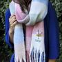 Chunky Wool Scarf Personalised Birthday Flower Gift, thumbnail 1 of 6