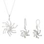 Pearl Molten Drip Sunburst Sterling Silver Set, thumbnail 1 of 8