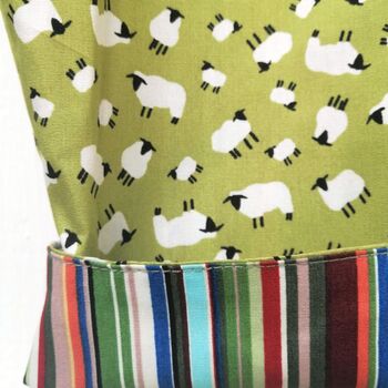 Reversible Stripey Sheep Kids Cotton Trousers, 4 of 5