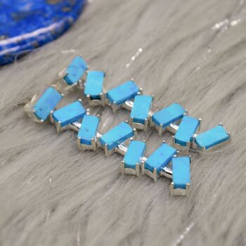 Turquoise Dangle Drop Earrings, 6 of 9