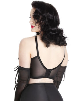 Retro Satin Non Wired Long Line Bra Bride Gift, 9 of 12