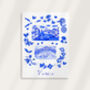 Scenes Of Venice, Italy Blue Tile Inspired Travel Print, thumbnail 10 of 12