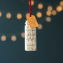 Personalised Music Hanging Bottle Christmas Bauble, thumbnail 3 of 4