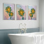 Set Of Three Abstract Flower Posters, thumbnail 1 of 4