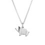 Sterling Silver Origami Pig Necklace, thumbnail 7 of 7