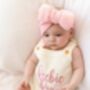 Embroidered Personalised Summer Strappy Baby Romper, thumbnail 2 of 7