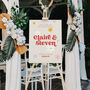 Personalised Colourful Retro Wedding Sign, thumbnail 1 of 2