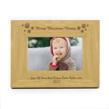 Personalised Christmas Snowflake Photo Frame, 2 of 2