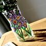 Iris Hand Painted Small Glass Vase, thumbnail 2 of 6
