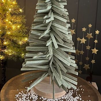 Green Felt Christmas Tree With Star Decoration Large, 2 of 3