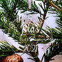Personalised Baby’s First Christmas Hanging Decoration, thumbnail 1 of 2