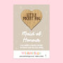 Maid Of Honour Little Pocket Hug – Wedding Thank You Keepsake Token, thumbnail 1 of 3
