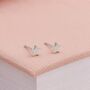 4mm Sterling Silver Star Stud Earrings, thumbnail 1 of 6