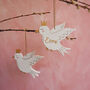 Sparkly Crowned Birds Christmas Ornament, thumbnail 2 of 4