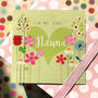 Floral Nanna Greetings Card, thumbnail 4 of 5