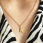 Dainty Gold Plated Initial Necklace, thumbnail 1 of 11
