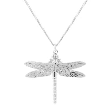 Dragonfly Necklace Silver/Gold Vermeil Plated, 5 of 7