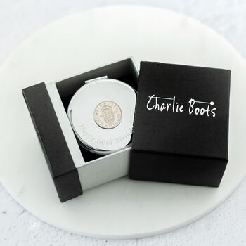 70th Birthday Shilling Coin Compact Mirror, 3 of 7