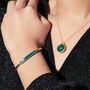 Green Onyx Adjustable Sterling Silver Cuff Bangle Bracelet, thumbnail 4 of 9