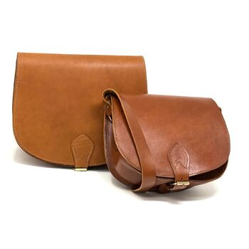 Sam Leather Saddle Bag Crossbody Shoulder Handmade Full Grain, 3 of 12