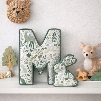 Personalised Woodland Letter And Rabbit Nursery Decor Set, 3 of 3