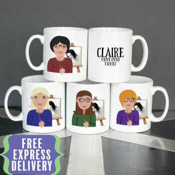 Personalised Artist Gift Mug Male Or Female, 2 of 8