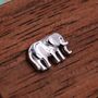 Cute Elephant Stud Earrings In Sterling Silver, thumbnail 2 of 11