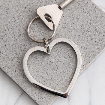 Gold Or Silver Heart Keyring, 4 of 10