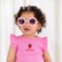 Personalised Strawberry Lace Trim T Shirt And Short Set, thumbnail 1 of 8