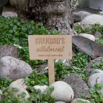 Personalised Solid Cherry Wood Allotment Sign, 2 of 8
