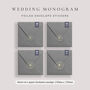 Custom Foil Stickers For Wedding Invitation Envelopes And Favours Luxury Monogram, thumbnail 4 of 12