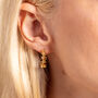 Sparkly Large Gold Vermeil Plated Star Hoops, thumbnail 1 of 11