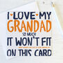 'Love Grandad / Gramps / Grampy / Pops So Much' Card, thumbnail 1 of 5