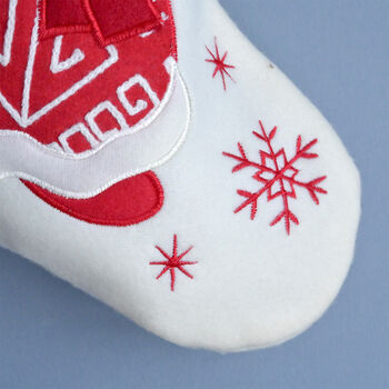 Personalised Red And White Christmas Stocking, 4 of 5