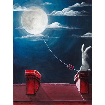 Moon Bunny Limited Edition Art Print, 3 of 7