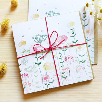 Set Of Four Meadow Notecards, 2 of 6