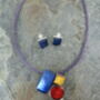 Coloured Resin Shapes Necklace And Earrings Set, thumbnail 1 of 3
