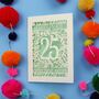 Silver Wedding Anniversary Card 25 Amazing Years, thumbnail 7 of 11
