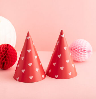 Heart Print Party Hats, 3 of 3