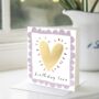Gold Heart Birthday Card, thumbnail 2 of 4